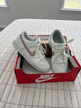 Nike Dunk Low white rose gold GS